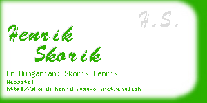 henrik skorik business card